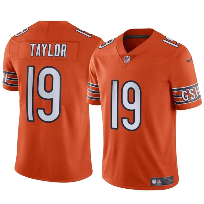 Men's Chicago Bears #19 Tory Taylor Orange Vapor Football Stitched Jersey